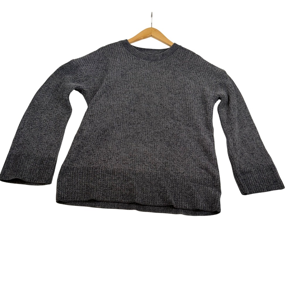 Matty M Charcoal Gray Chenille Knit Crew Neck Sweater MS9501USOM Mens Medium